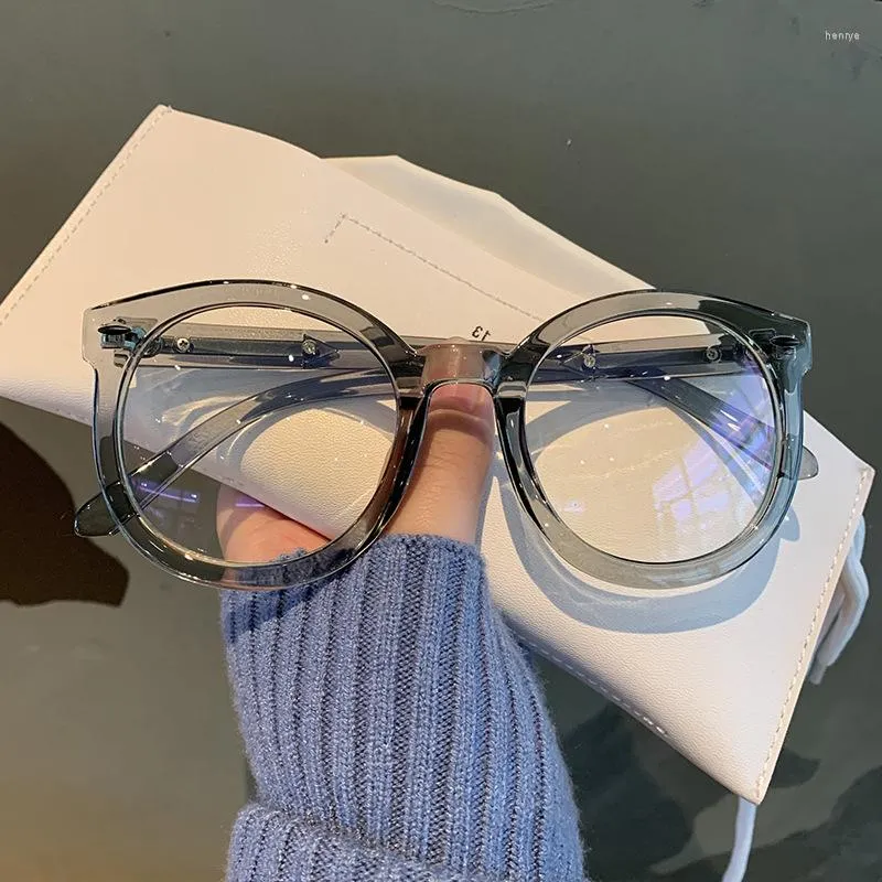 Transition Sunglasses Luxury Oversized Round Frame Myopia Glasses