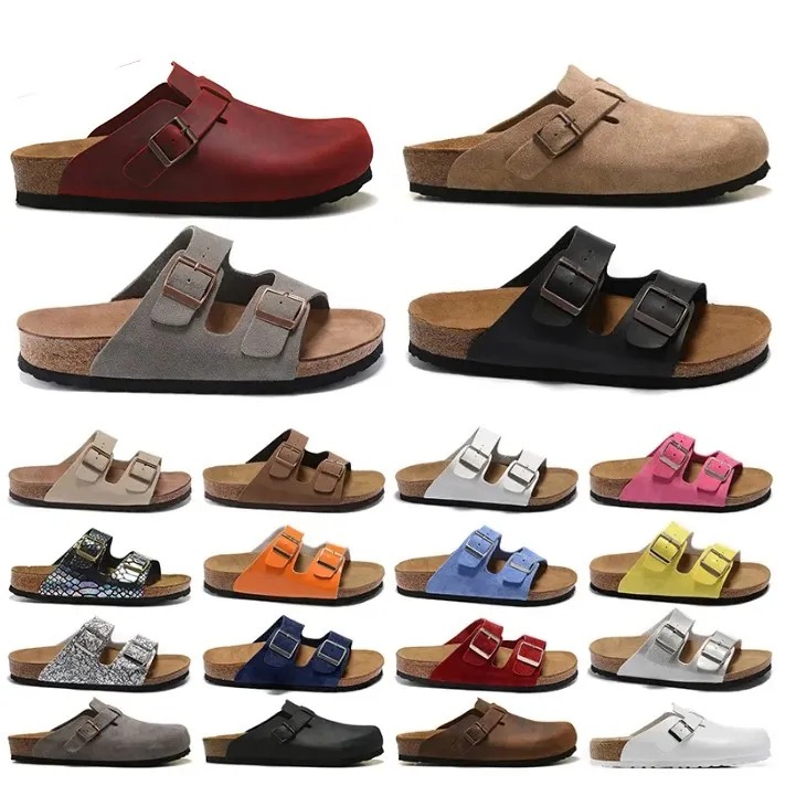 Arizona sandaler berömda designer kvinnor Män Kvinnor Mikrofiber Slides Flip Flop designer sandaler Boston Soft Mules Fotbädd Träskor inomhus Tofflor Skor dhgate 2023