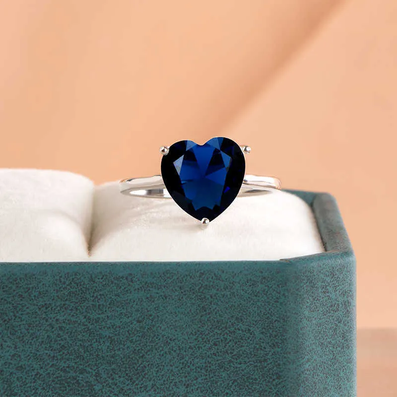 925 Sterling Silver Heart Shaped Heart Band Ring For Women 925 Sterling Silver Heart Shaped Heart Band Ring For Women