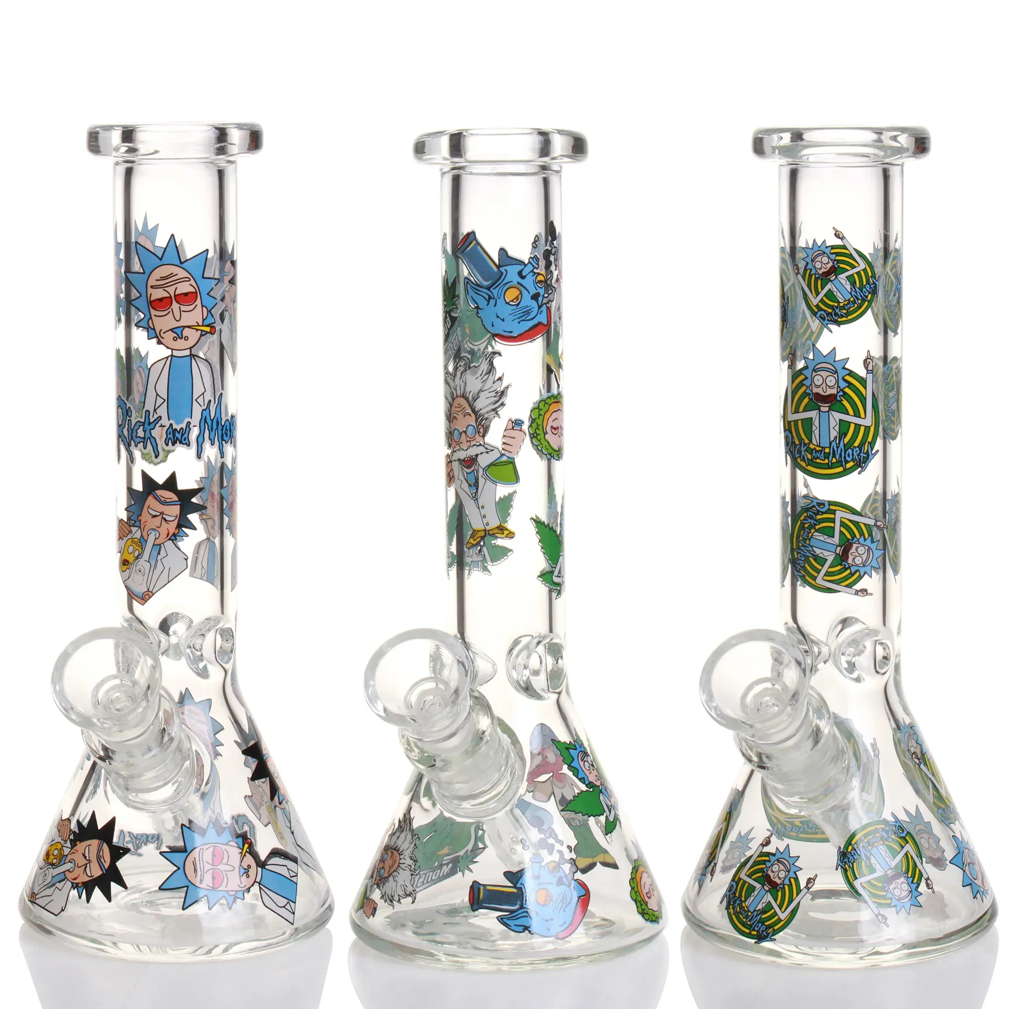 Bulk Order Premium 8 Glass Bong With Thick Beaker Pipe, 18.8mm