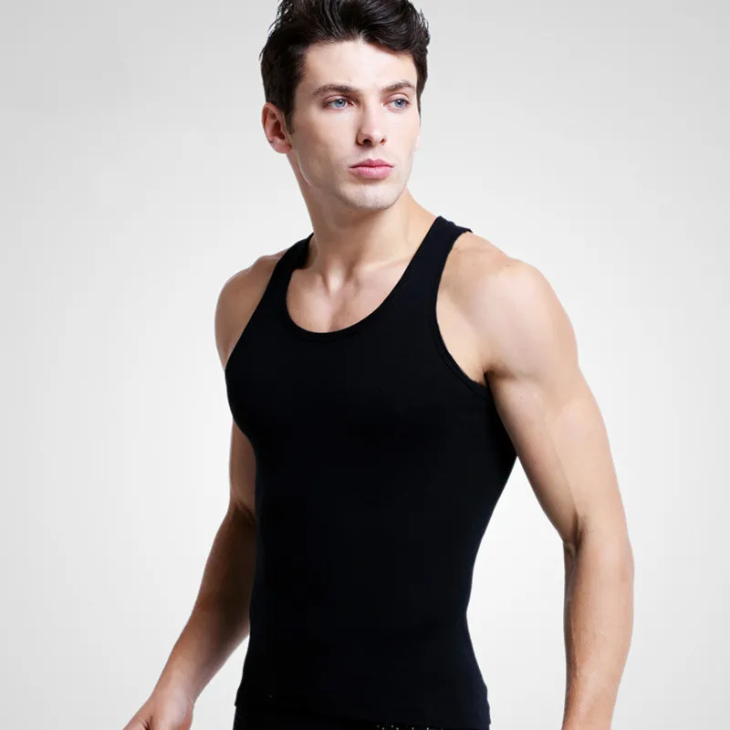 Männer Baumwolle Tank Tops Unterwäsche Für Herren Unterhemd Transparent Shirts Männlichen Bodyshaper Fitness Wrestling Singuletts Breite Schulter