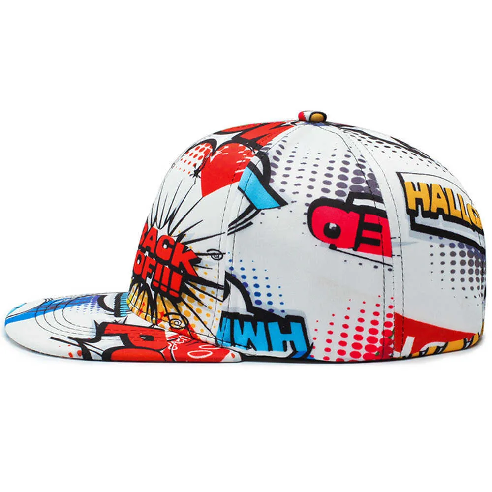 Graffiti New Fashion Baseball Cap Letters Casual Sports Teenage Snapback Adjustable Spring Summer Sun Hat Hip Hop Caps EP0023 (3)