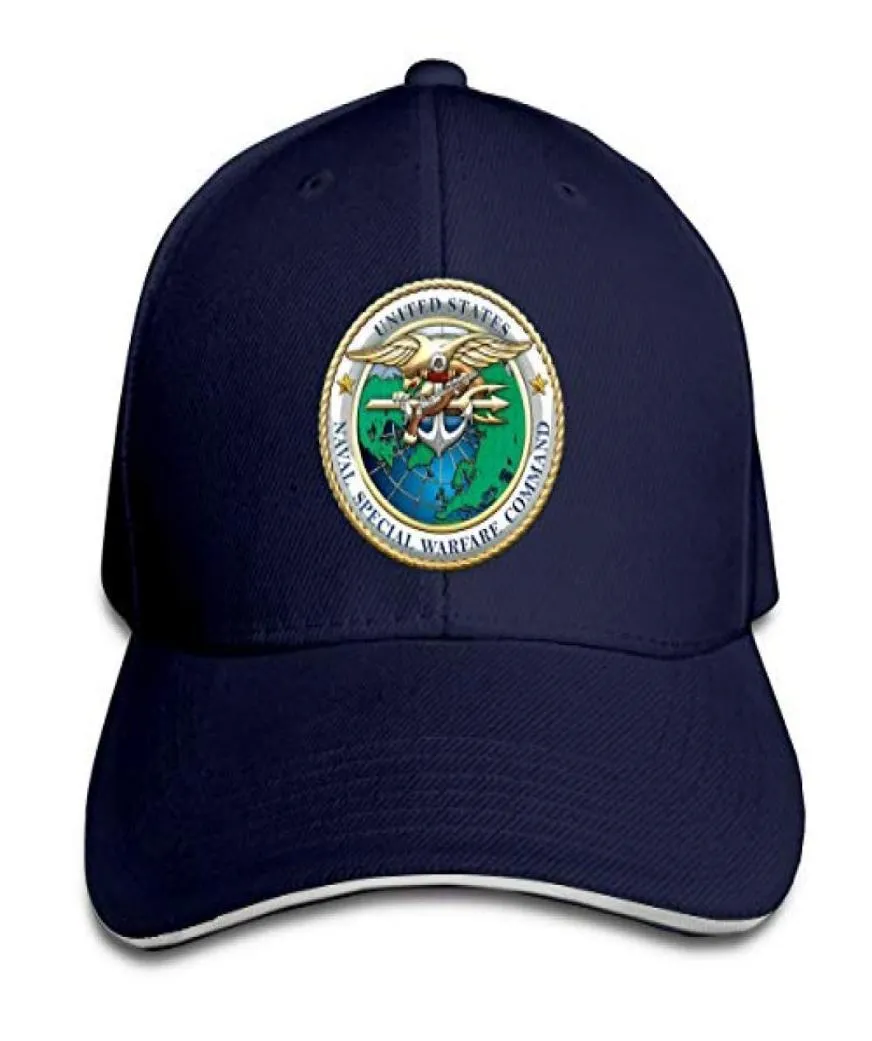 Ball Caps US Naval Special Warfare Command Baseball Cap Regulowane szczytowe czapki piaskowe unisexe mężczyźni baseball sport na zewnątrz Hiphop C7686097