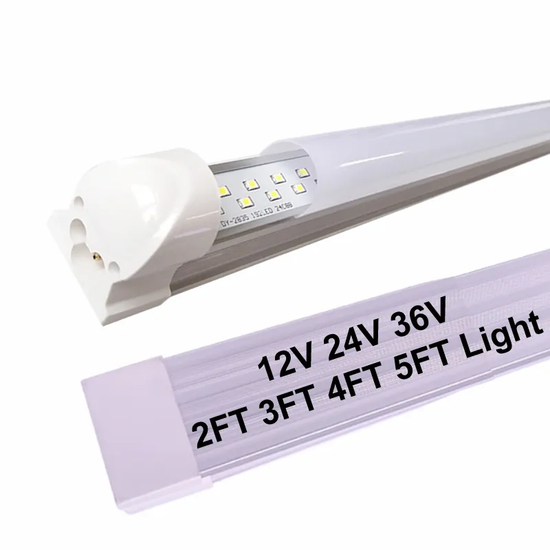 12V 24 V 36V 5 stóp Rurki LED Wewnętrzny pasek światła 2 stóp 3 stóp 4 stóp 5 stóp DC 12 -woltowe LED LED Lights do załączonej przyczepy ładunkowej, samochodowe Van Truck Truck Camper Boats Usalight