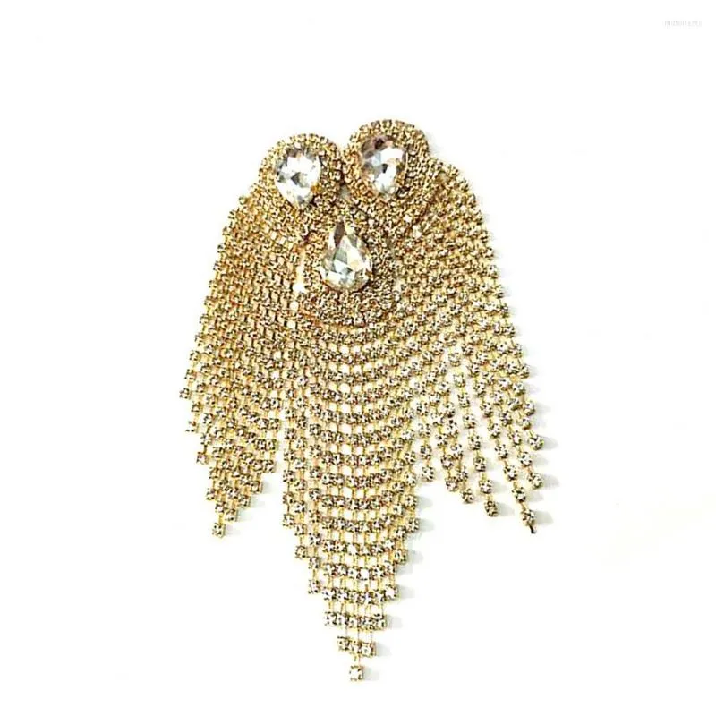 Brooches Dazzling Unisex Adults Shoulder Tassels Epaulet Brooch Delicate Luxury Clothing Accessories