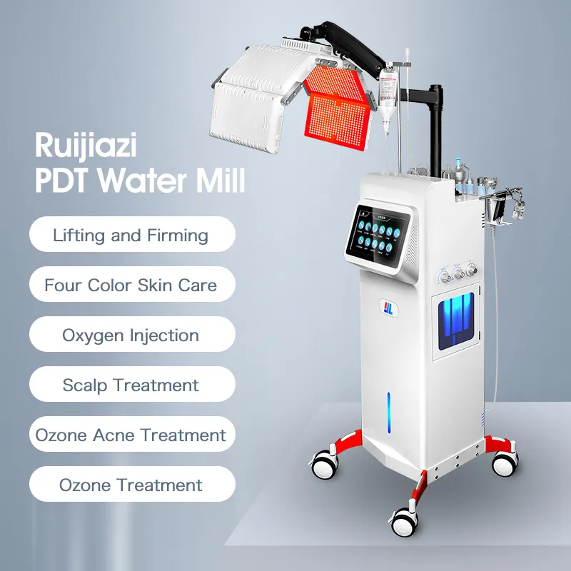 PDT LED hydra facciale ossigeno macchina ossigeno pistola a spruzzo terapia microdermoabrasione trattamento peeling della pelle