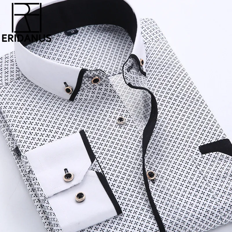 Herrenhemden Große Größe 4XL Herrenhemd Ankunft Langarm Slim Fit Button-Down-Kragen Hochwertige bedruckte Businesshemden MCL18 230517