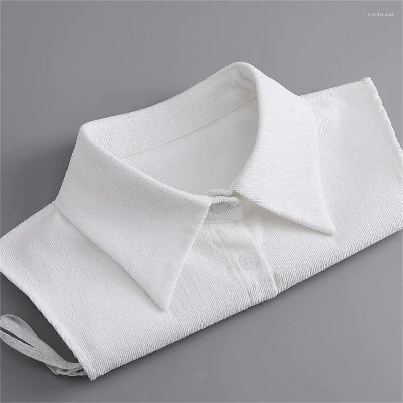 Bow Ties Mens Lapel Fake Collar Women Front Tie Ladies White Half Shirt Löstagbart Formell affärsfalsktillbehör