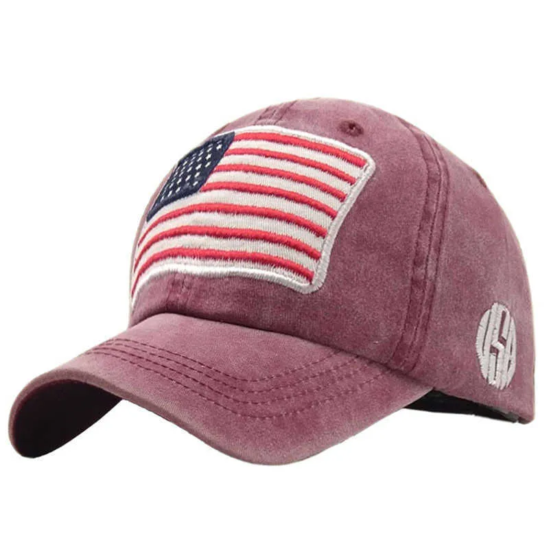 USA Flag Embroidered Snapback Patriotic Baseball Caps For Men And