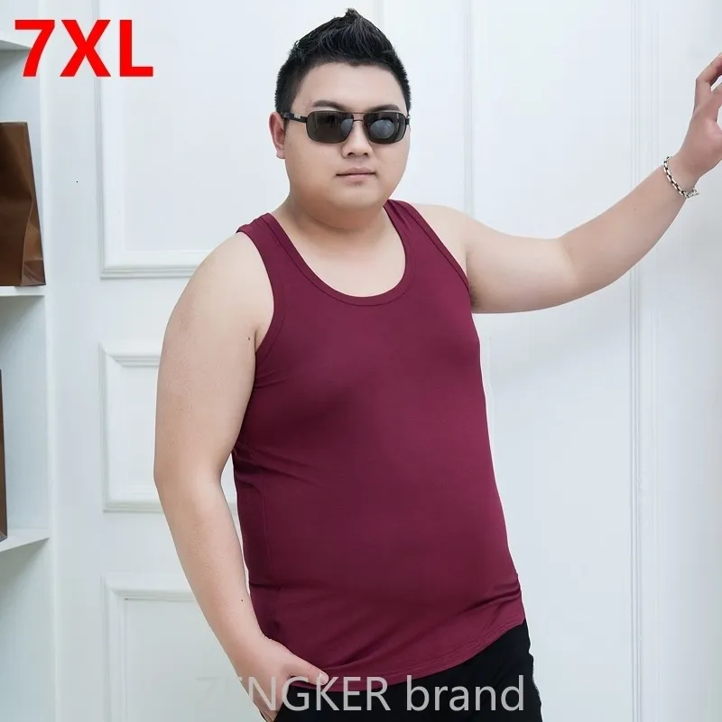 Débardeurs pour hommes 7XL hommes 6XL sweat pour hommes grande taille gilet été super grand maillot de corps sans manches en modal grand entraînement de musculation 230517