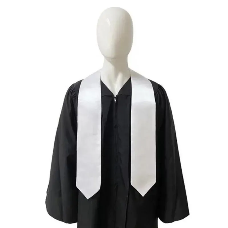 Sublimação em branco graduação gravata estoles presente de festa para estudantes 60 70 polegadas de transferência de calor de poliéster Shawl S61