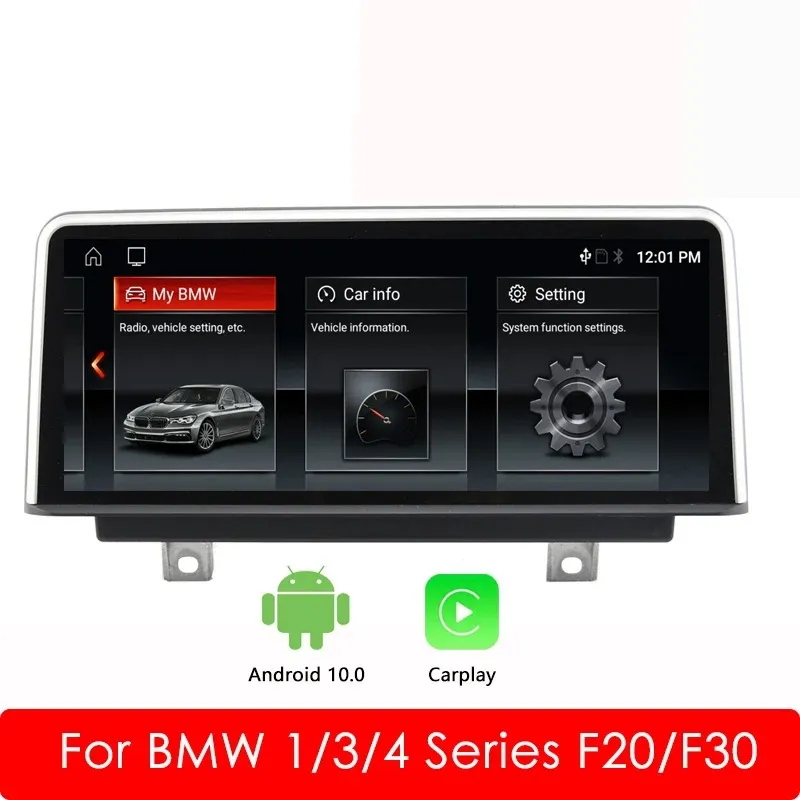 10.25 "Carplay Android 10.0 Araba Multimedya BMW Serisi 1 2 3 4 F20 F21 F22 F30 F31 F32 F33 F34 F36 Kafa Ünitesi