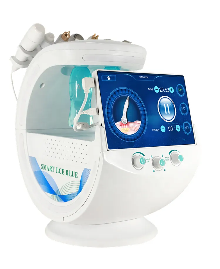 6 In 1 Hydra Oxygen Facial Dermcare Machine With LED PDT Therapy For ...