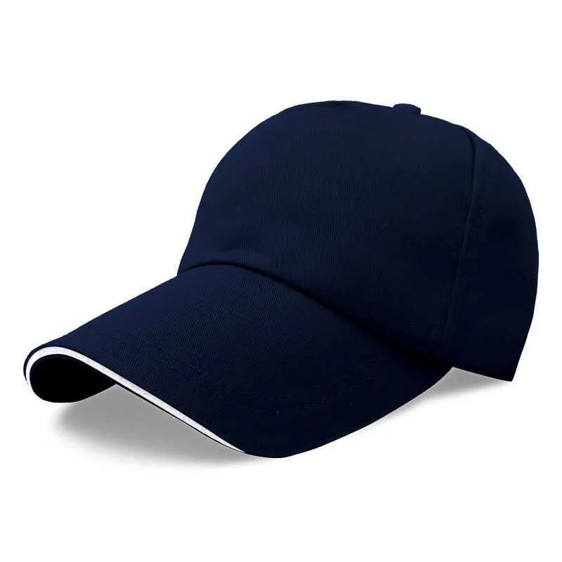 2020 Fashion Snapback Cotton Plain Blue Baseball Cap For Men