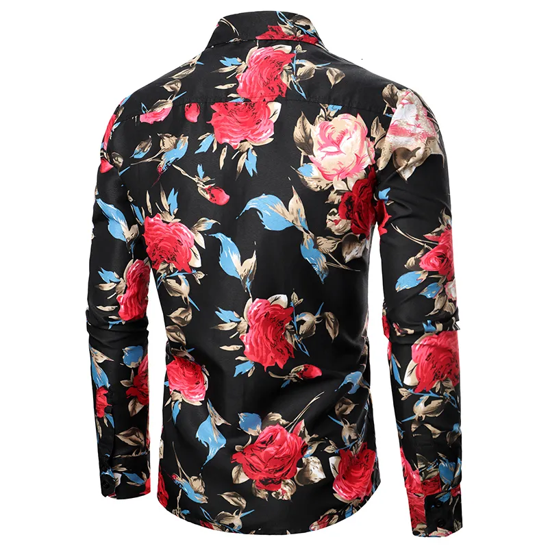 Mens Casual Streetwear Floral Shirt Men Kemeja Pria Lengan Panjang Motif  Bunga Pakaian Baru Musim Gugur Kasual 230517 From Yizhan04, $48.52 |  DHgate.Com