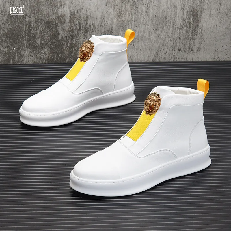 Scarpe bianche alte uomo on sale