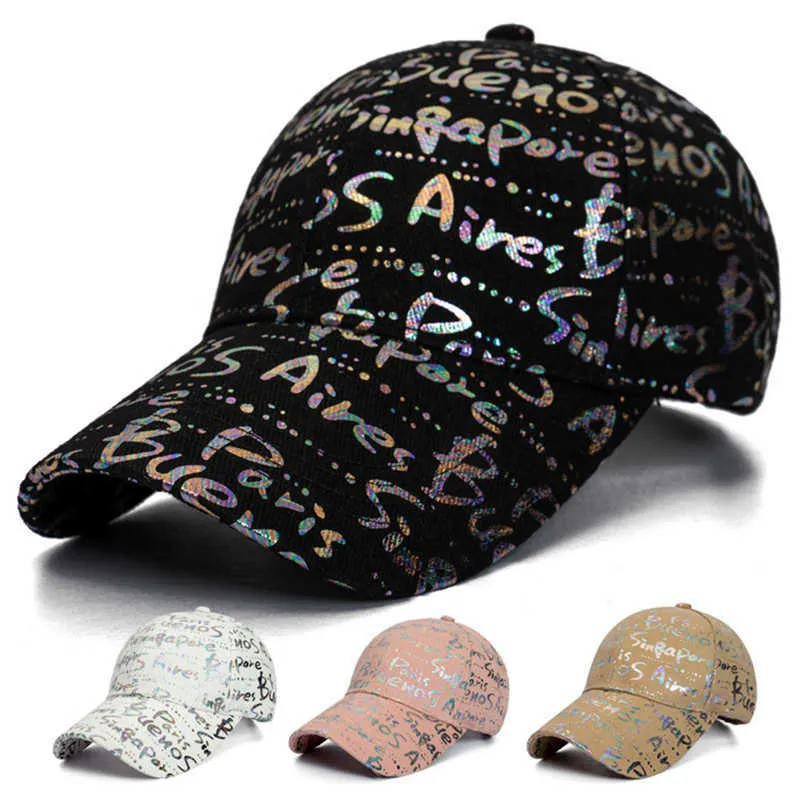 Cappellini da baseball Nuovo arrivo Uomo Donna Berretto da baseball Lettere colorate Graffiti Moda Adolescente Snapback Hip Hop Sport Golf Cappello da sole Gorras EP0270 AA220517