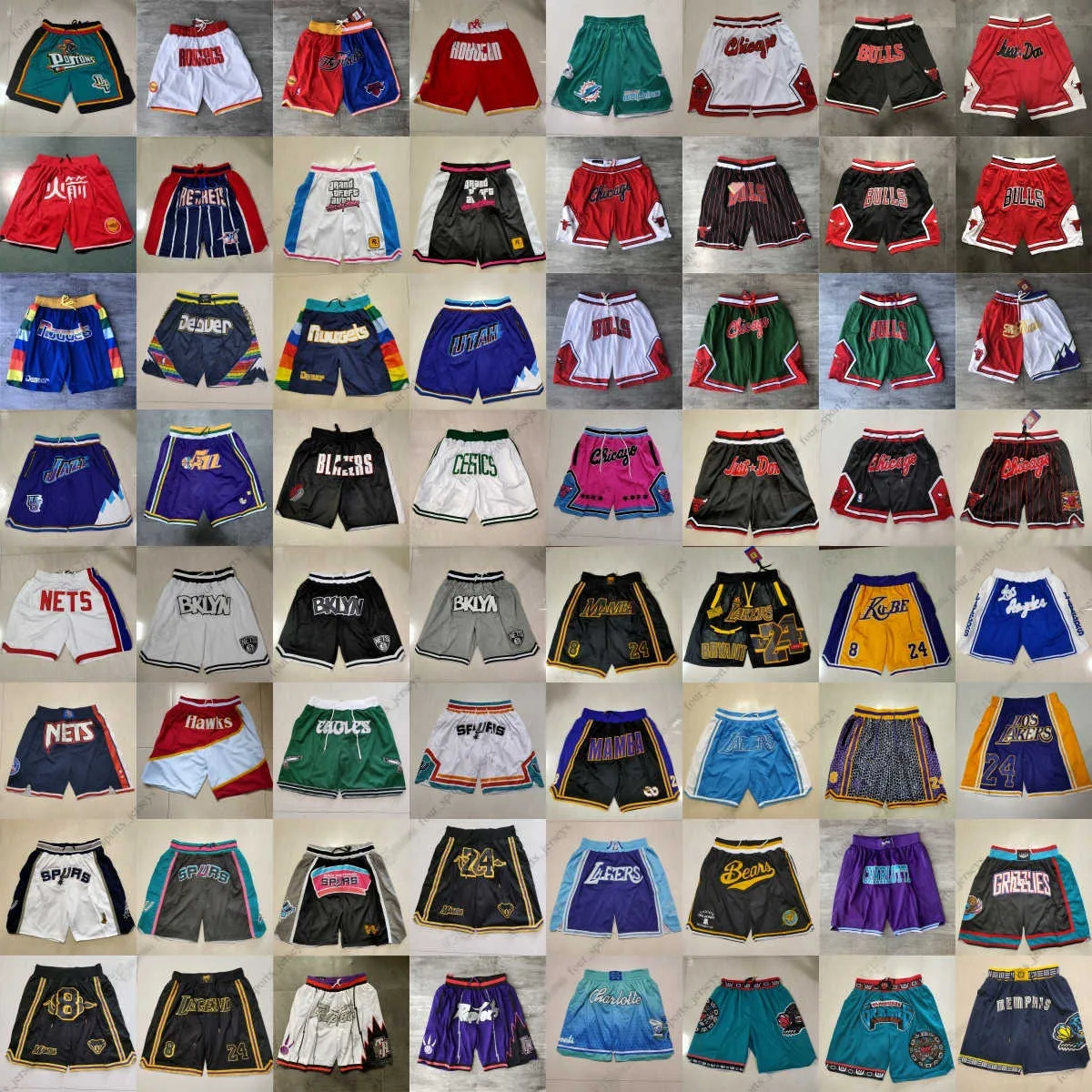 Just Don Short Retro Sport Wear Basketball Shorts Jerseys Sweatpants