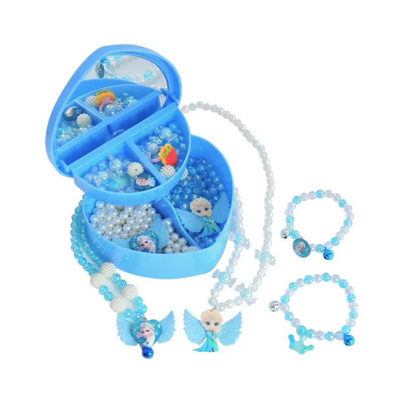 Kinderspeelgoed Meisje kralen diy materiaal tas ketting armband educatief hoofddeksel set 200st