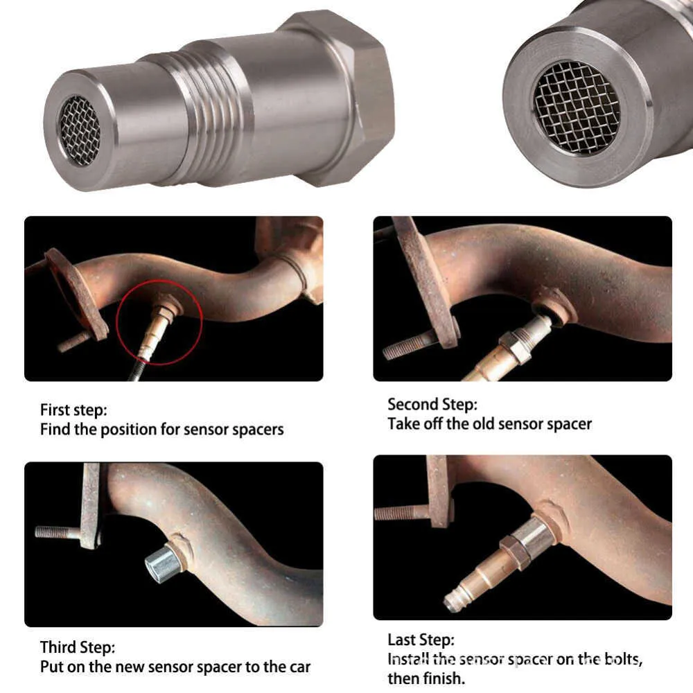 O2 Sensor Extenders Homemade Universal Oxygen O2 Sensor Adapter: Premium Stainless Steel Extender ...