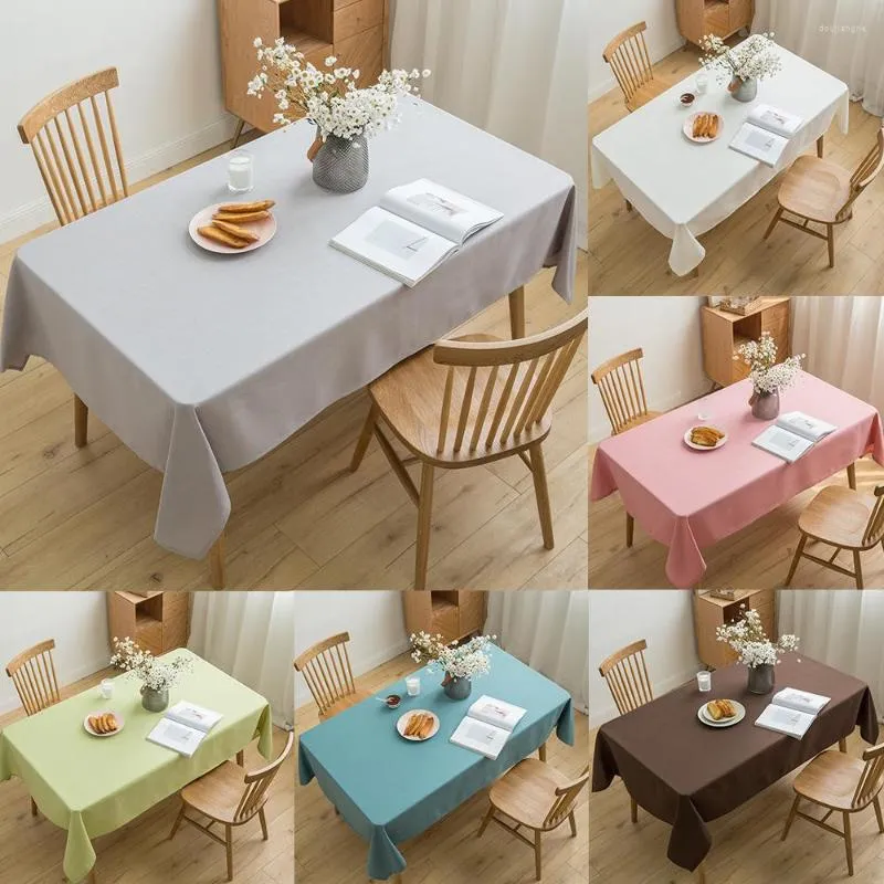 Table Cloth 1PC Solid Cotton Tablecloth For Home Decorative Rectangle Cover Dining Birthday Party Wedding