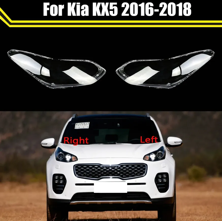 Kia KX5 2016-2018 Car Front Headlight Glass Coverヘッドランプ透明ランプシェードヘッドランプシェルライトレンズキャップマスク