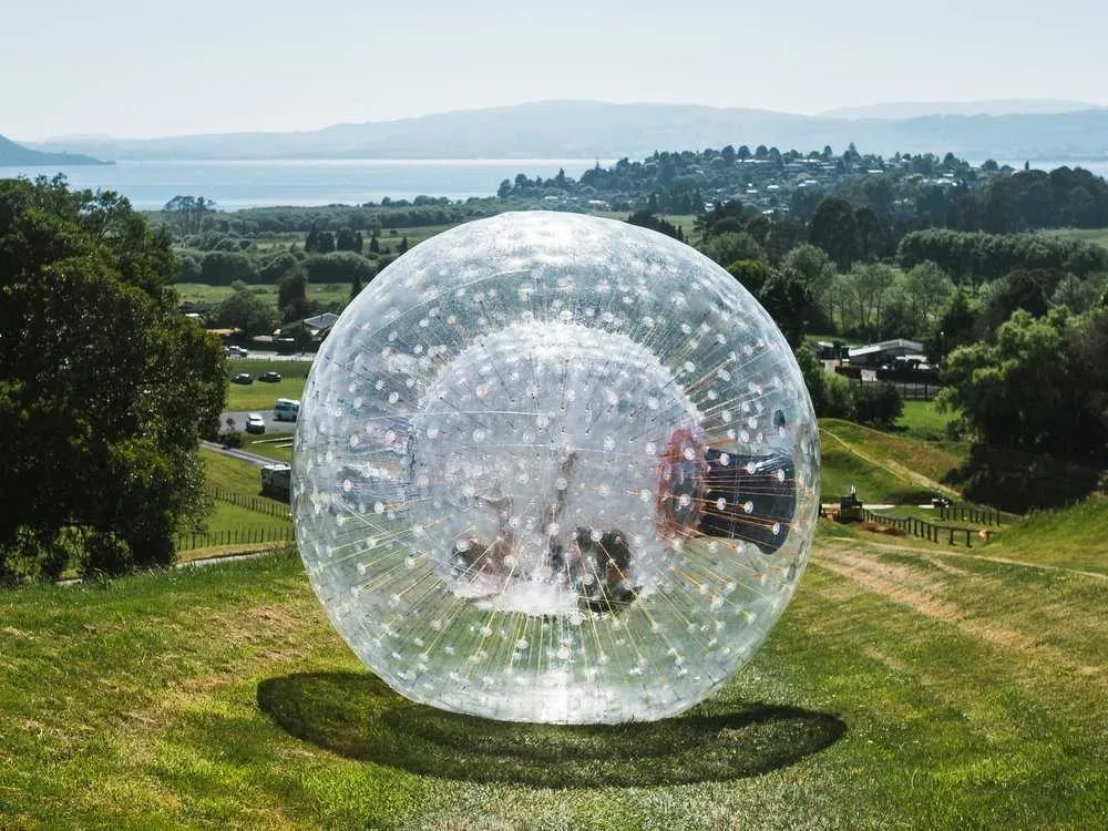 Toppkvalitet Uppblåsbar hamsterboll för vuxna 3M PVC/TPU gräsboll Zorb Ball Roller Ball Giant uppblåsbar zorberingsboll rolig