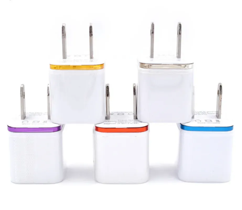 Caricabatterie da parete per Stati Uniti da viaggio CA doppio USB 5V 2.1 1A di alta qualità Spina molti colori tra cui scegliere molto popolare in tutto il mondo fastshipping