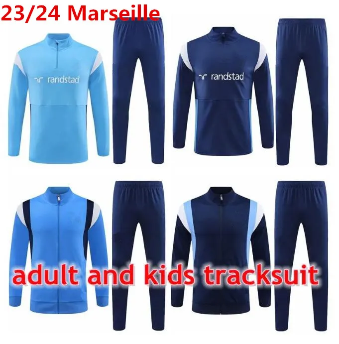 23 24 Marseille Men Mids Kids Cuice Soccer Jacket Sets Surveting 2023 2024 Maillot Foot Milik Payet Football