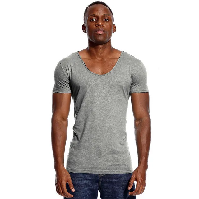 Tee shirt homme encolure degagee top