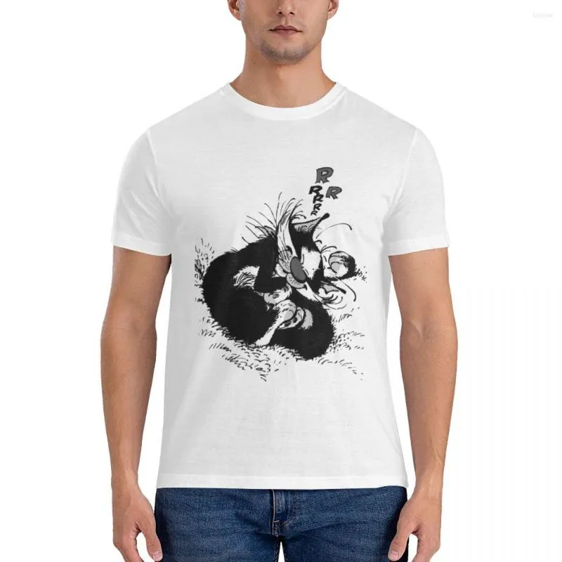 Heren Polos Gaston Lagaffeclassique Classic T-Shirt Animal Print Shirt For Boys Plus Size Tops Sweat Shirts Mens Cotton T