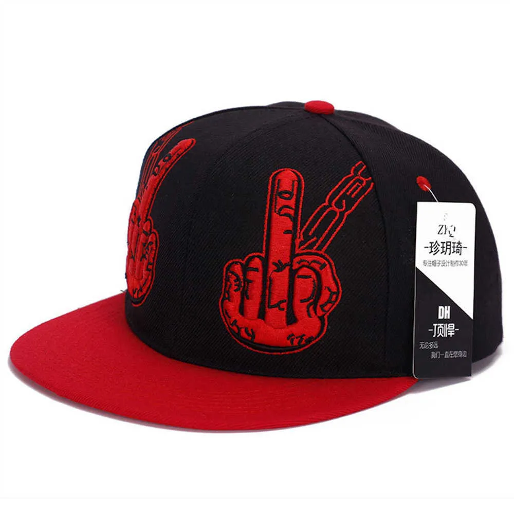 New Arrival Middle Finger Gesture Baseball Cap Embroidery Men Women Hip Hop Snapback Personality Rebound Dad Hat Gorras EP0095 (8)