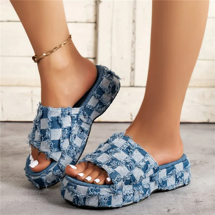 Denim sandals size 11 best sale