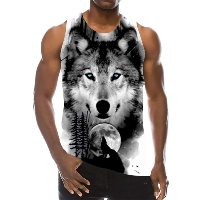 Новая 3D-печать Wolf Top Top Man Mades Women Trade Clesuits Crewneck Vest Plus Size S-6xl Harajuku 006