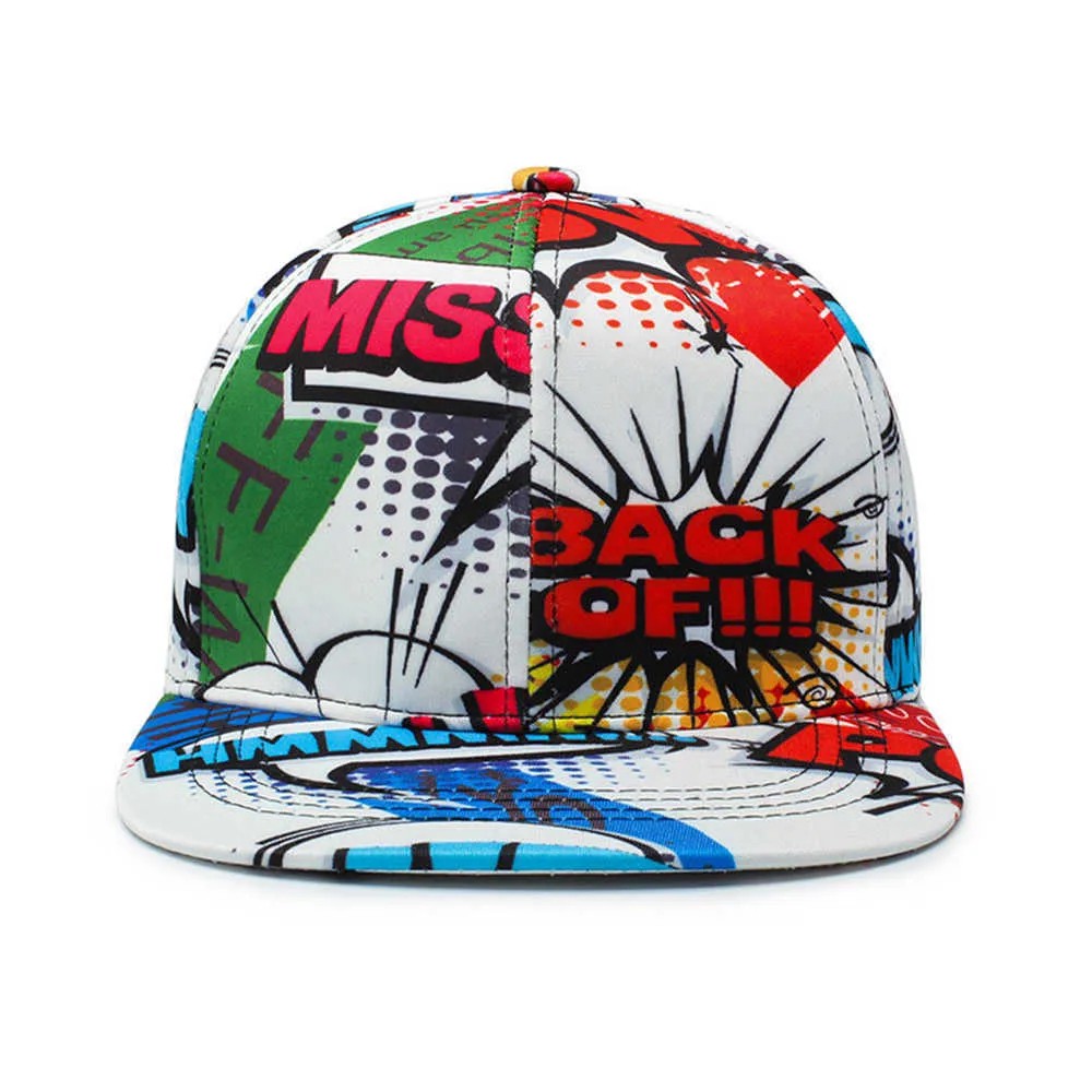 Graffiti New Fashion Baseball Cap Letters Casual Sports Teenage Snapback Adjustable Spring Summer Sun Hat Hip Hop Caps EP0023 (4)