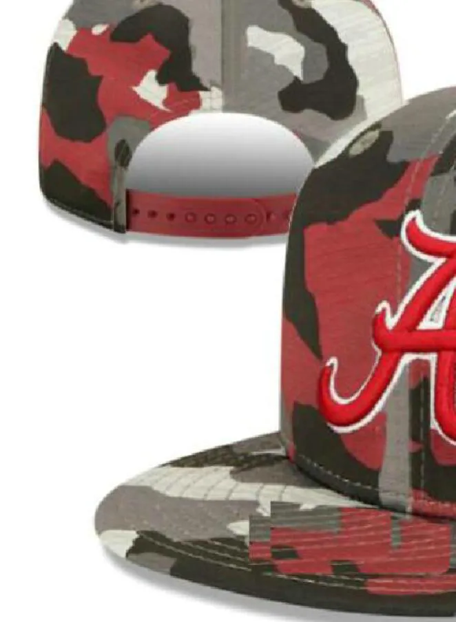 2023 All Team Fan's USA College Alabama Crimson Tide Baseball Chapeau réglable sur terrain Mix Taille de commande Fermée Flat Bill Base Ball Snapback Caps Bone Chapeau A5