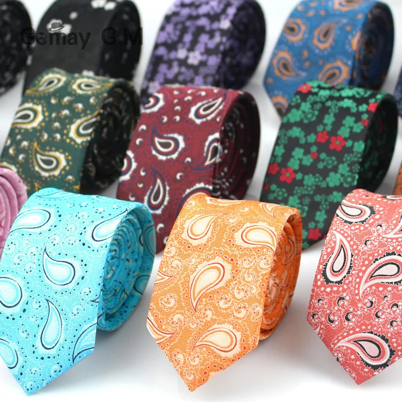 Neck Ties Gaya Baru Dasi untuk Pria Paisley Polyester Jacquard Tenun Formal Pernikahan Pesta Slim Leher Gravata Sempit 230517