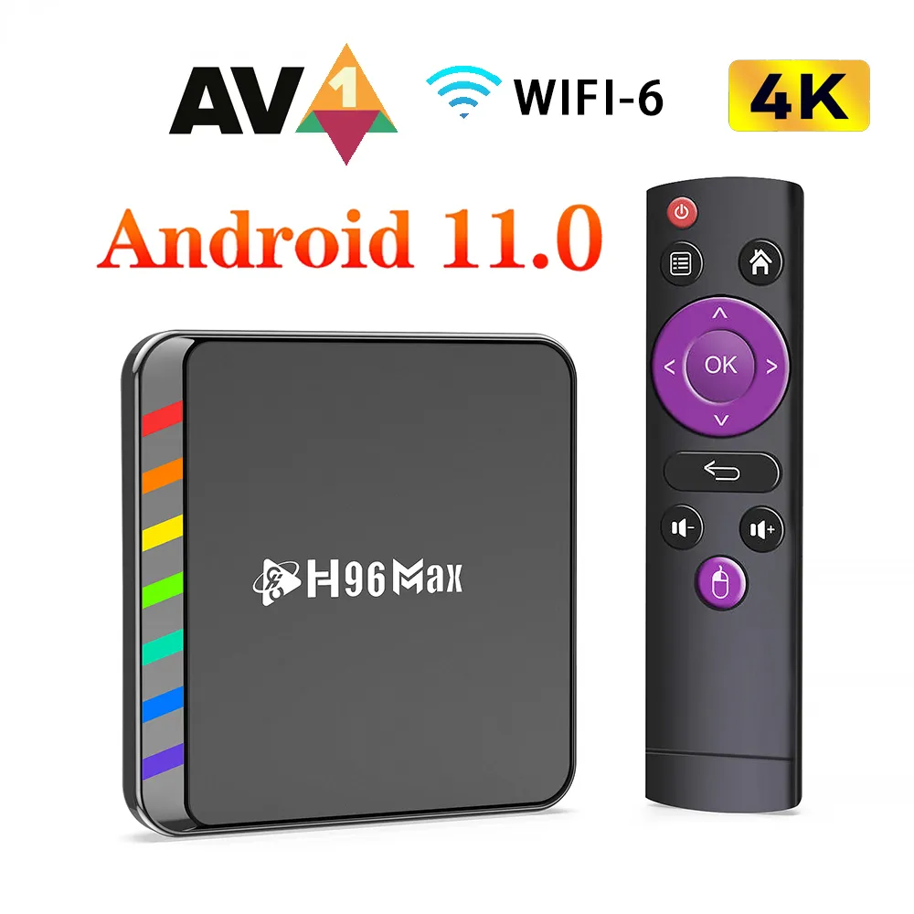 H96 Max W2 Smart TV Box Android 11 S905W2 4GB 32GB 64GB WIFI6 4K AV1 H96Max Set Top Box Media Player TVBox