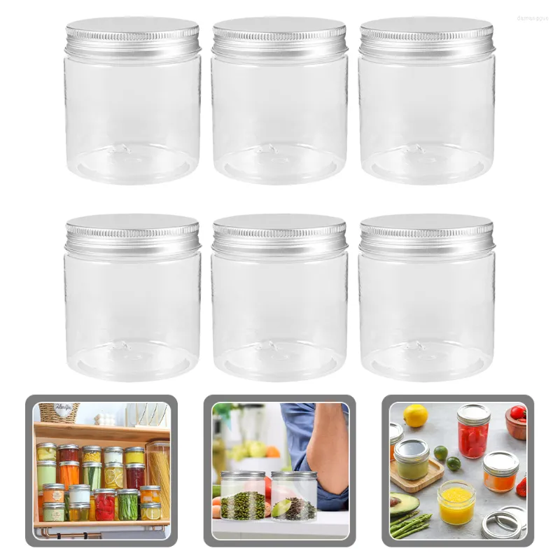 Storage Bottles 6 Pcs Yogurt Jars Lids Sugar Pot Condiment Mason Bottle Small Jelly