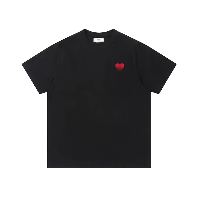 Amisweater Paris Designers T-shirts 2023 Printemps Classique Coeur Couleur Unie Col Rond T-shirt À Manches Courtes pour Hommes et Femmes 6TAQ