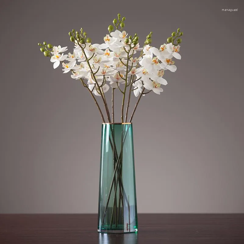 Decorative Flowers 3pcs 56 62cm Artificial Auros Boat Orchids Modern Simplified Home Decoration Imitation Flower Wholesale High Grade