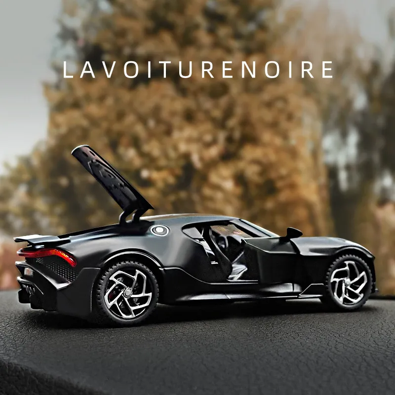 Diecast Model Car 1 32 Bugatti La Voiture Noire Black Dragon Supercar Toy Alloy Car Diecasts игрушечные автомобили Car Model Car Toys для детей 230517