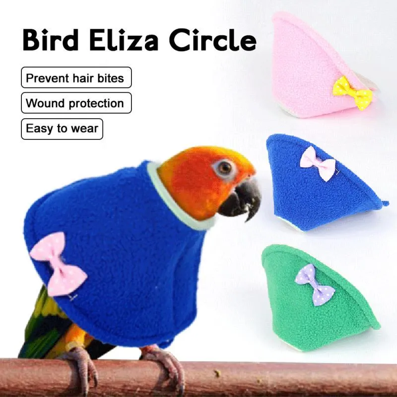 Rings Bird Recovery Soft Adjustable Collar Parrot Collar Neck Collar For Cockatoo Love Bird Accessories High Quality 4 Colors