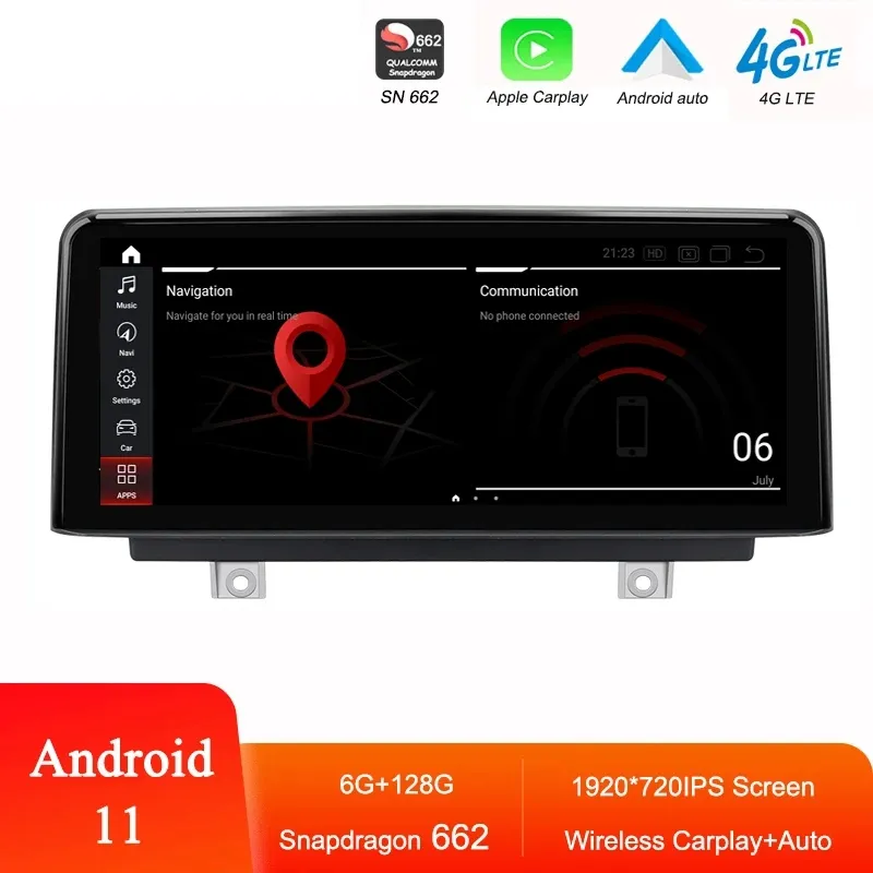 SN662 Android 11.0 Car Radio Multimedia Player for BMW F30-F20 F31 F22 F21 F32 F33 F36 AUTORADIO GPS NAVIGATION 4G LTE