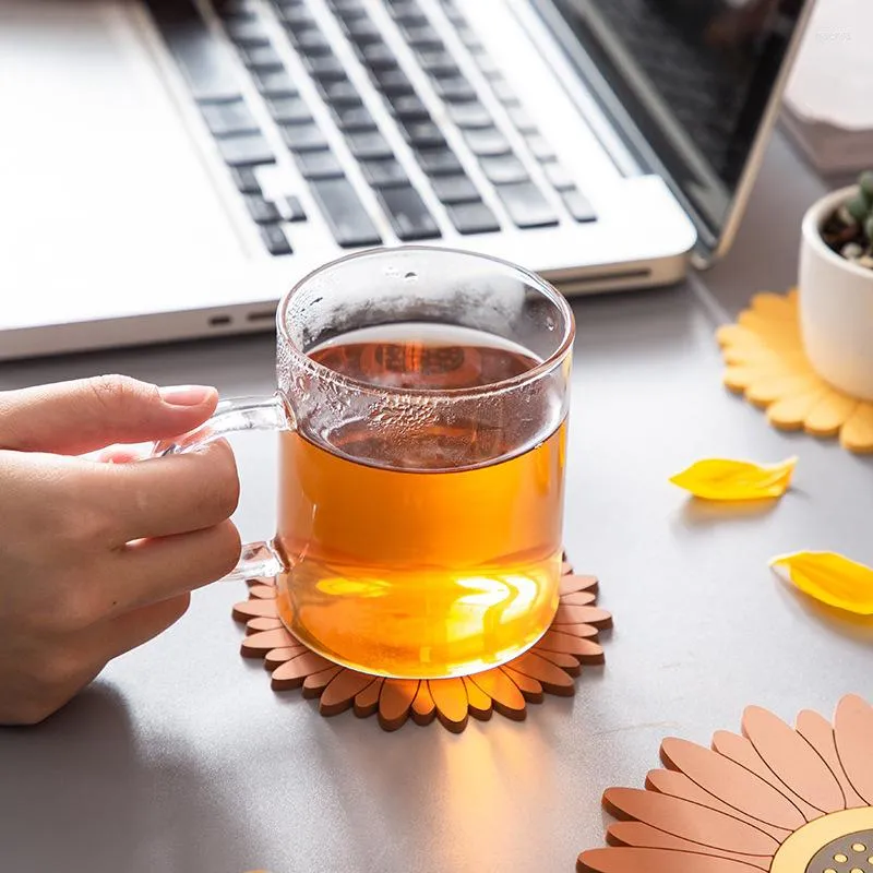 Tovagliette Girasole Presina Tappetino Creativo Piatto da pranzo per la casa Ciotola da tè antiscottatura