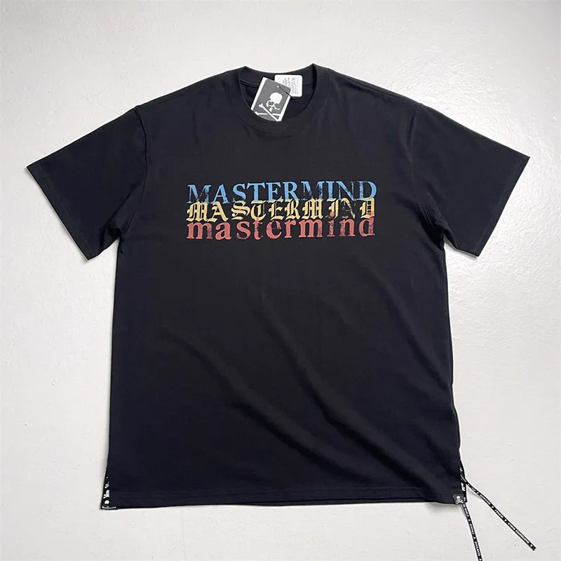 Модный бренд Mastermind Японский мужской череп санскрит печатный MMJ Dise Designer Cotton Tops Men Tops Hiphop Streetwear