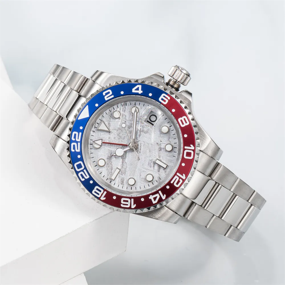 Nouvelle montre en céramique mécanique automatique pour hommes de luxe 41mm Montre lumineuse tout en acier inoxydable Montre de Luxe