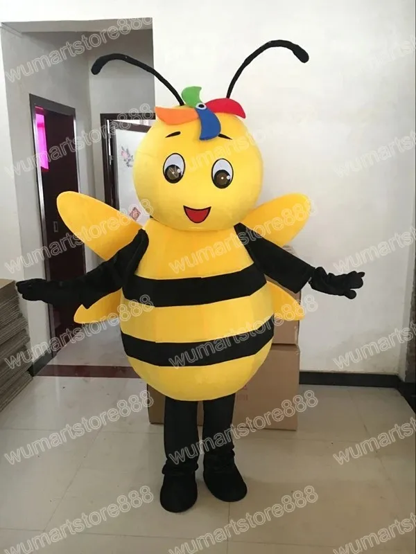 Halloween Biene Maskottchen Kostüm Karneval Unisex Erwachsene Outfit Erwachsene Größe Weihnachten Geburtstag Party Outdoor Dress Up Kostüm Requisiten