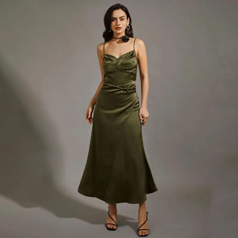 Elegant Satin Knee Length Dress Womens Fashion... From Julia_dress, $20.01 | DHgate.Com Elegant Satin Knee Length Dress Womens Fashion... From Julia_dress, $20.01 | DHgate.Com