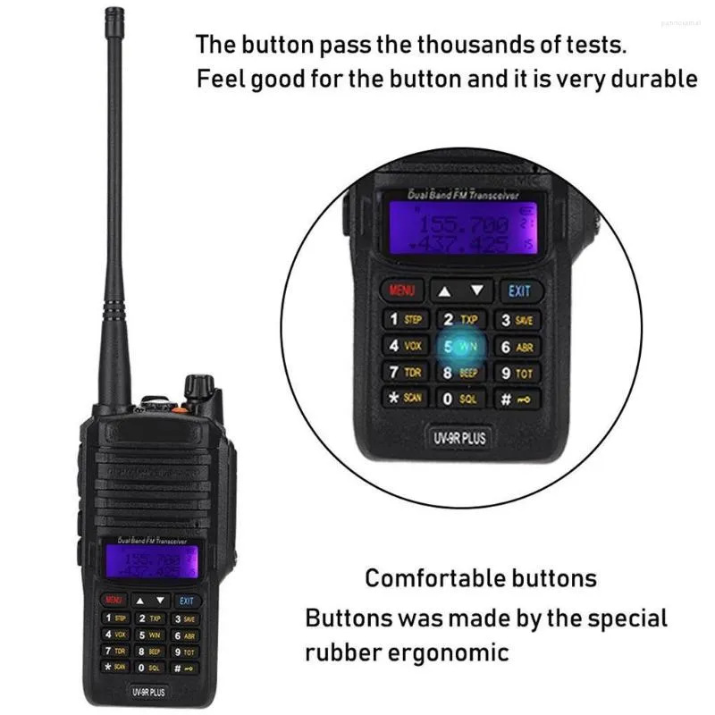 Walkie Talkie 15W Hiking Traveling Waterproof Digital Display Backpacking Two-way Radio Outdoor Equipment US Plug